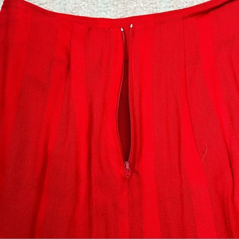 Vintage Sauci Red Stripe Skirt Suit Set Size Med Blazer Size 3 Skirt Office 90's